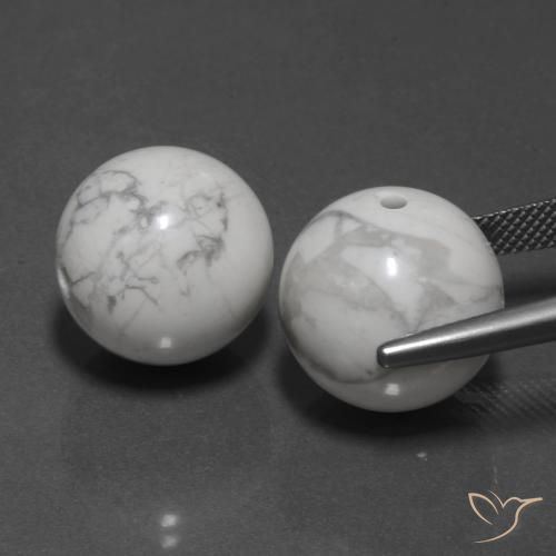 46.04 ct natürliche gräulich-weiß Howlith-Edelsteine, Kugel / Ball, Lichtundurchlässig