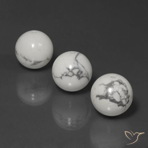 69.17ctw Natürlicher gräulich-weiß Howlith, Kugel / Ball, Lichtundurchlässig