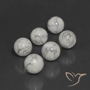 91.64 ct natürliche gräulich-weiß Howlith-Edelsteine, Kugel / Ball, Lichtundurchlässig