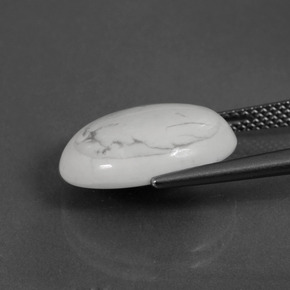 9,17 ctw natürlicher gräulich-weiß Howlith, Oval Schliff, Lichtundurchlässig