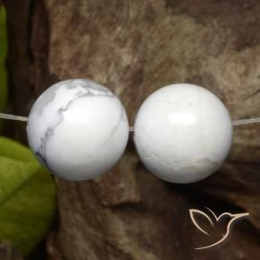 30.18 ct natürliche gräulich-weiß Howlith-Edelsteine, Kugel / Ball, Lichtundurchlässig
