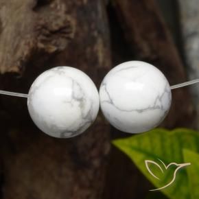 30.39 ct natürliche gräulich-weiß Howlith-Edelsteine, Kugel / Ball, Lichtundurchlässig