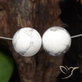 30.20 ct natürliche gräulich-weiß Howlith-Edelsteine, Kugel / Ball, Lichtundurchlässig