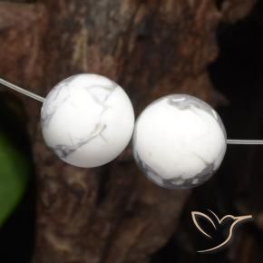 30.20 ct natürliche gräulich-weiß Howlith-Edelsteine, Kugel / Ball, Lichtundurchlässig
