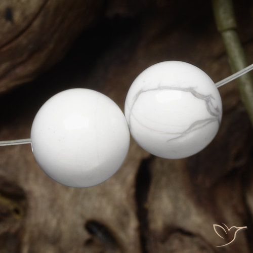 30.36ctw Natürlicher gräulich-weiß Howlith, Kugel / Ball, Lichtundurchlässig