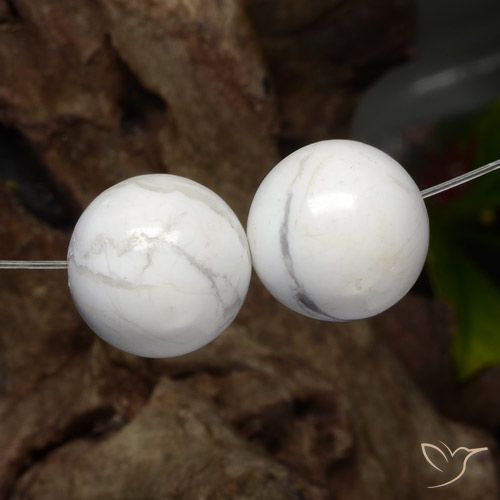 30.50ctw Natürlicher gräulich-weiß Howlith, Kugel / Ball, Lichtundurchlässig