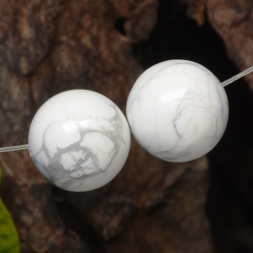 29.96 ct natürliche Mehrfarbiges Weiß Howlith-Edelsteine, Kugel / Ball, Lichtundurchlässig