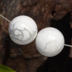 29.96 ct natürliche Mehrfarbiges Weiß Howlith-Edelsteine, Kugel / Ball, Lichtundurchlässig