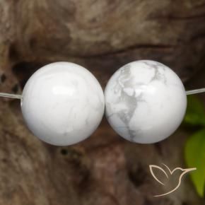30.41 ct natürliche gräulich-weiß Howlith-Edelsteine, Kugel / Ball, Lichtundurchlässig
