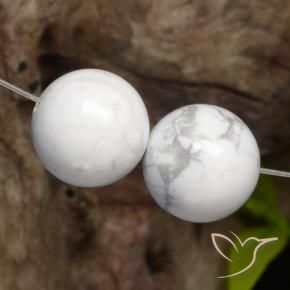 30.41 ct natürliche gräulich-weiß Howlith-Edelsteine, Kugel / Ball, Lichtundurchlässig