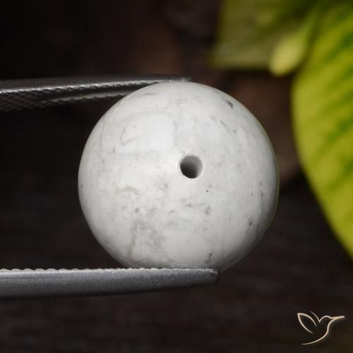 22.74ct Natürlicher gräulich-weiß Howlith, Kugel / Ball, Lichtundurchlässig