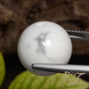 9,17 ctw natürlicher gräulich-weiß Howlith, Kugel / Ball, Lichtundurchlässig