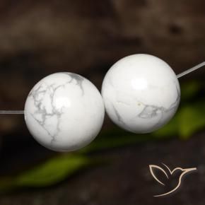 46.12 ct natürliche gräulich-weiß Howlith-Edelsteine, Kugel / Ball, Lichtundurchlässig