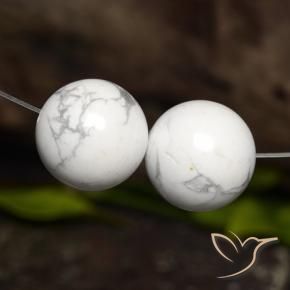 46.12 ct natürliche gräulich-weiß Howlith-Edelsteine, Kugel / Ball, Lichtundurchlässig