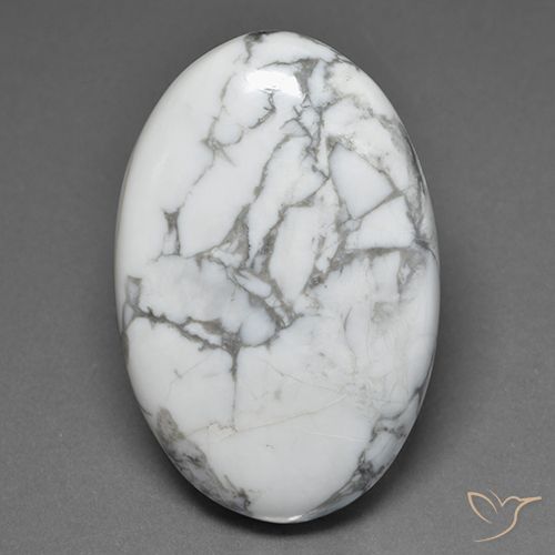 81.32ct Natürlicher gräulich-weiß Howlith, Oval, Lichtundurchlässig
