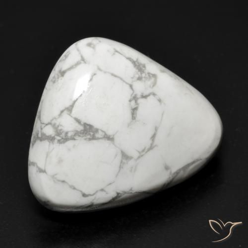 15.63ct Natürlicher gräulich-weiß Howlith, Trillion, Lichtundurchlässig