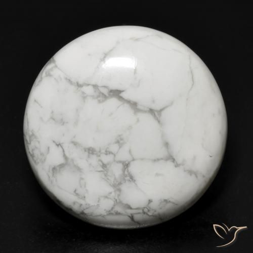 17.64ct Natürlicher gräulich-weiß Howlith, Runden, Lichtundurchlässig
