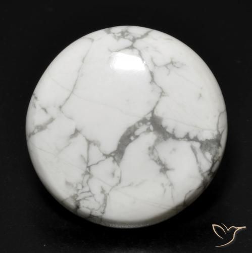 17.88ct Natürlicher gräulich-weiß Howlith, Runden, Lichtundurchlässig