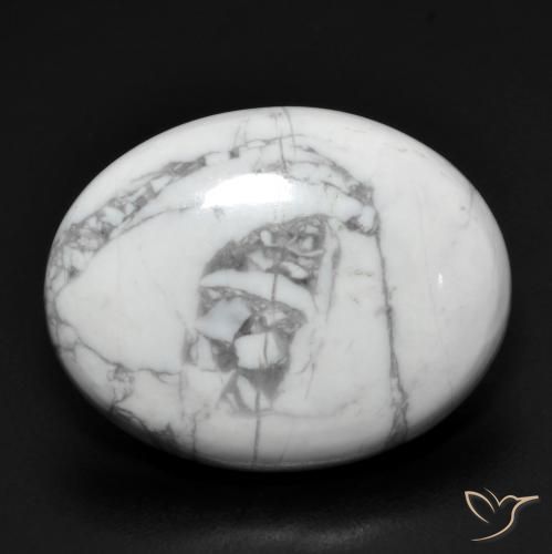 16.71ct Natürlicher gräulich-weiß Howlith, Oval, Lichtundurchlässig
