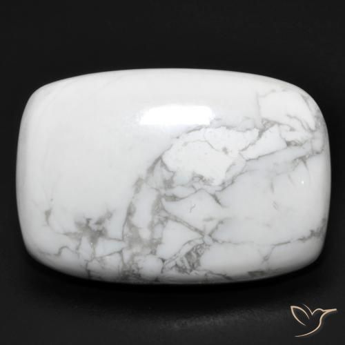 21.56ct Natürlicher gräulich-weiß Howlith, Kissen, Lichtundurchlässig