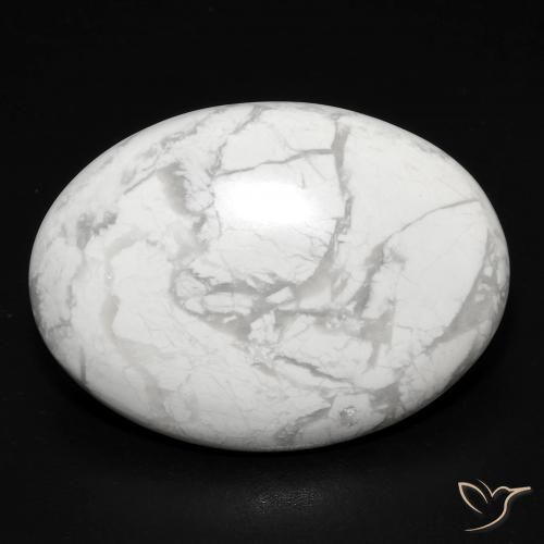 17.14ct Natürlicher gräulich-weiß Howlith, Oval, Lichtundurchlässig