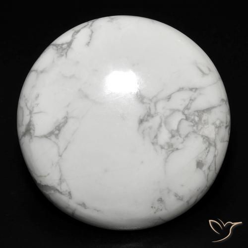 23.18ct Natürlicher gräulich-weiß Howlith, Runden, Lichtundurchlässig