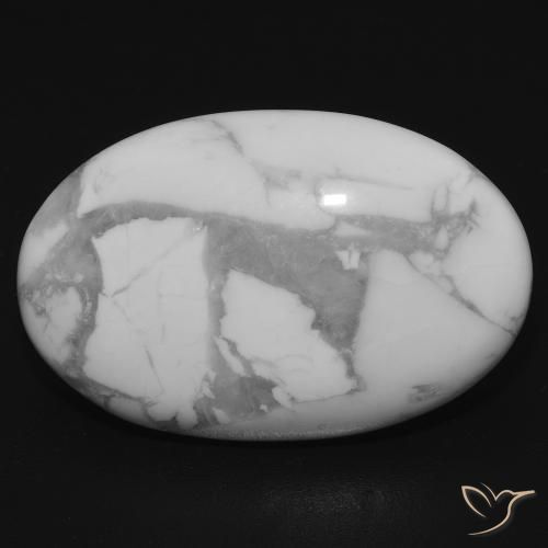 16.11ct Natürlicher gräulich-weiß Howlith, Oval, Lichtundurchlässig