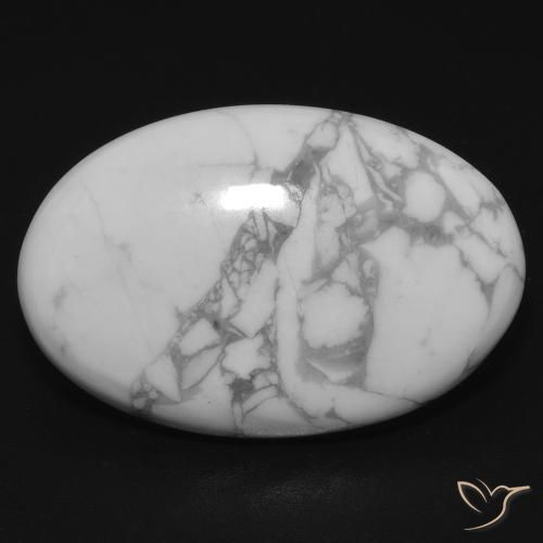 14.74ct Natürlicher gräulich-weiß Howlith, Oval, Lichtundurchlässig