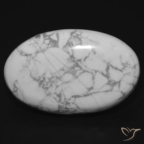 27.16ct Natürlicher gräulich-weiß Howlith, Oval, Lichtundurchlässig