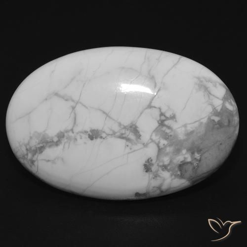 21.55ct Natürlicher gräulich-weiß Howlith, Oval, Lichtundurchlässig