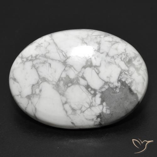 19.91ct Natürlicher gräulich-weiß Howlith, Oval, Lichtundurchlässig