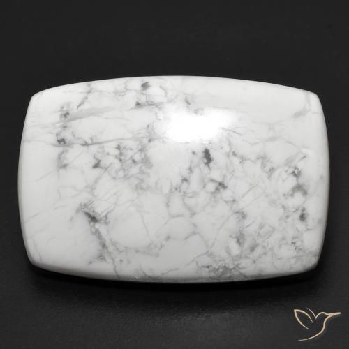29.75ct Natürlicher gräulich-weiß Howlith, Kissen, Lichtundurchlässig