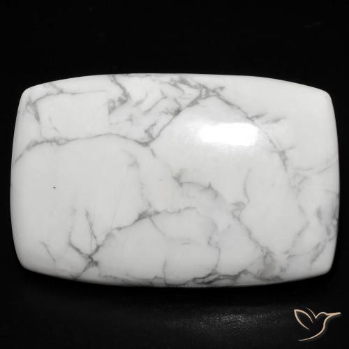 27.68ct Natürlicher gräulich-weiß Howlith, Kissen, Lichtundurchlässig