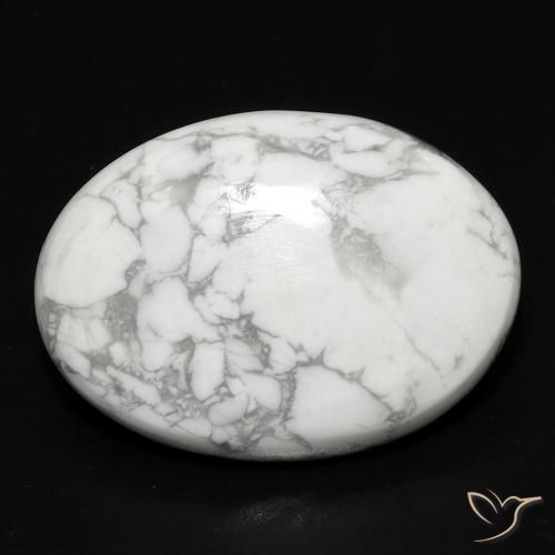 17.45ct Natürlicher gräulich-weiß Howlith, Oval, Lichtundurchlässig
