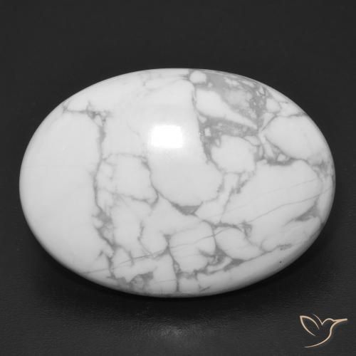 26.91ct Natürlicher gräulich-weiß Howlith, Oval, Lichtundurchlässig