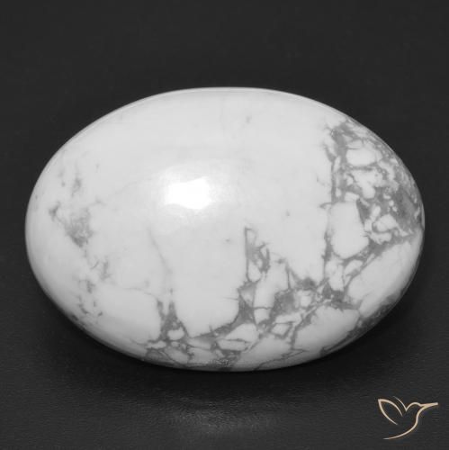 20.77ct Natürlicher gräulich-weiß Howlith, Oval, Lichtundurchlässig