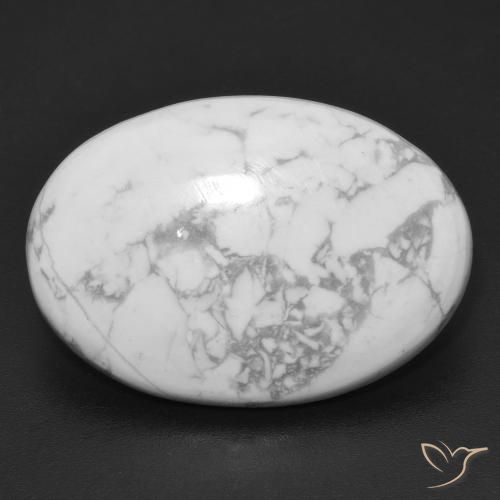 20.46ct Natürlicher gräulich-weiß Howlith, Oval, Lichtundurchlässig