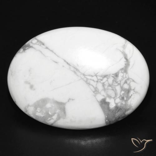 26.16ct Natürlicher gräulich-weiß Howlith, Oval, Lichtundurchlässig