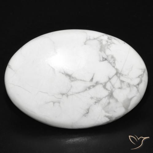 31.08ct Natürlicher gräulich-weiß Howlith, Oval, Lichtundurchlässig
