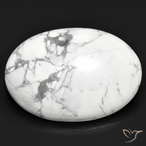 25.08ct Natürlicher gräulich-weiß Howlith, Oval, Lichtundurchlässig