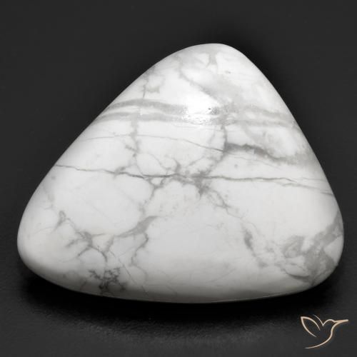 19.84ct Natürlicher gräulich-weiß Howlith, Trillion, Lichtundurchlässig