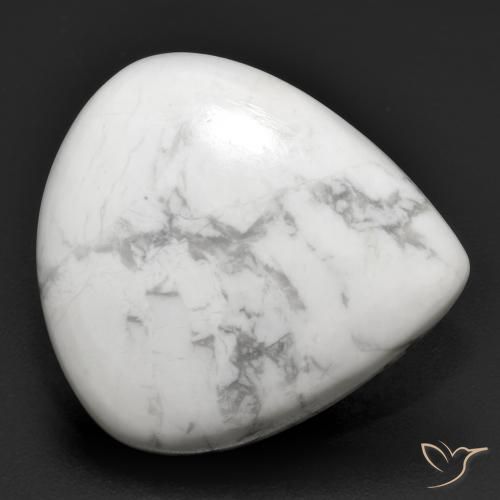 18.34ct Natürlicher gräulich-weiß Howlith, Birnenform, Lichtundurchlässig