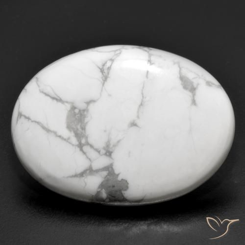 21.31ct Natürlicher gräulich-weiß Howlith, Oval, Lichtundurchlässig