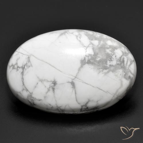 31.05ct Natürlicher gräulich-weiß Howlith, Oval, Lichtundurchlässig