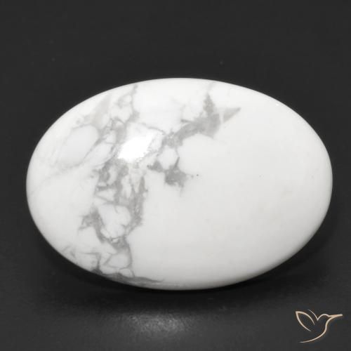 14.05ct Natürlicher gräulich-weiß Howlith, Oval, Lichtundurchlässig