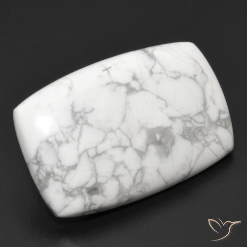 23.89ct Natürlicher gräulich-weiß Howlith, Kissen, Lichtundurchlässig