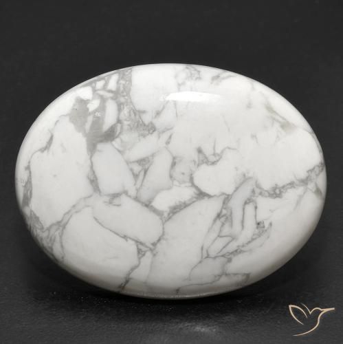 23.16ct Natürlicher gräulich-weiß Howlith, Oval, Lichtundurchlässig