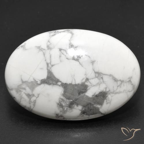 26.30ct Natürlicher gräulich-weiß Howlith, Oval, Lichtundurchlässig