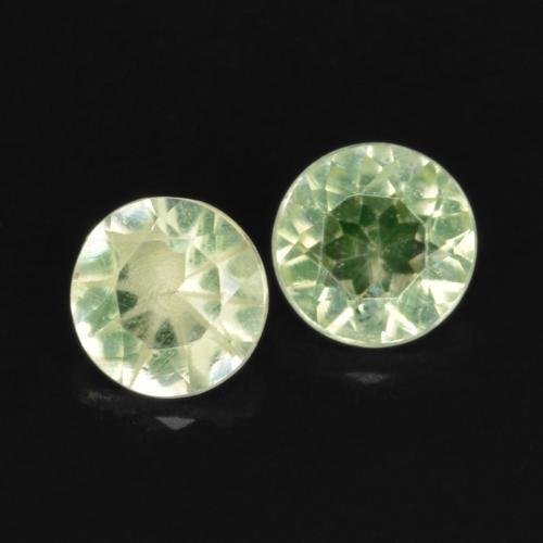 0,19 ct natürliche grüner Hyalitopal-Edelsteine, Rundschliff, Lichtdurchlässig