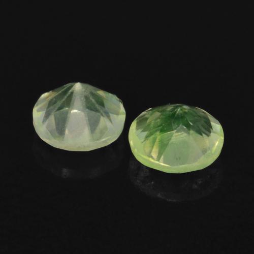 0,19 ct natürliche grüner Hyalitopal-Edelsteine, Rundschliff, Lichtdurchlässig